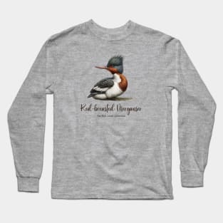 Red-breasted Merganser - The Bird Lover Collection Long Sleeve T-Shirt